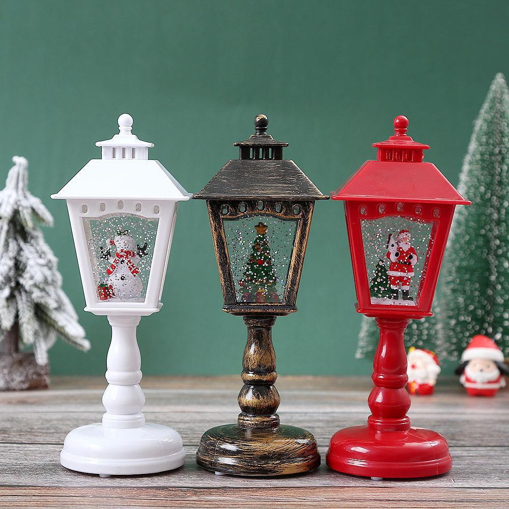 Nostalgic Christmas lantern with Santa figure Yeouu