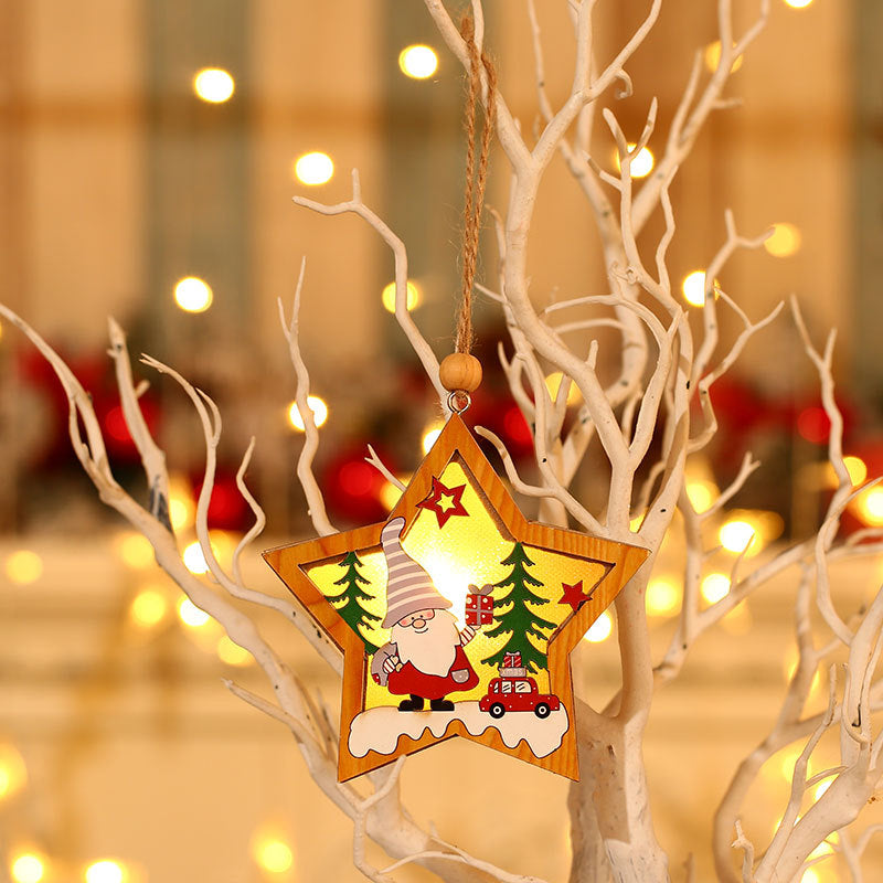 Festive Wooden Christmas Ornament Yeouu