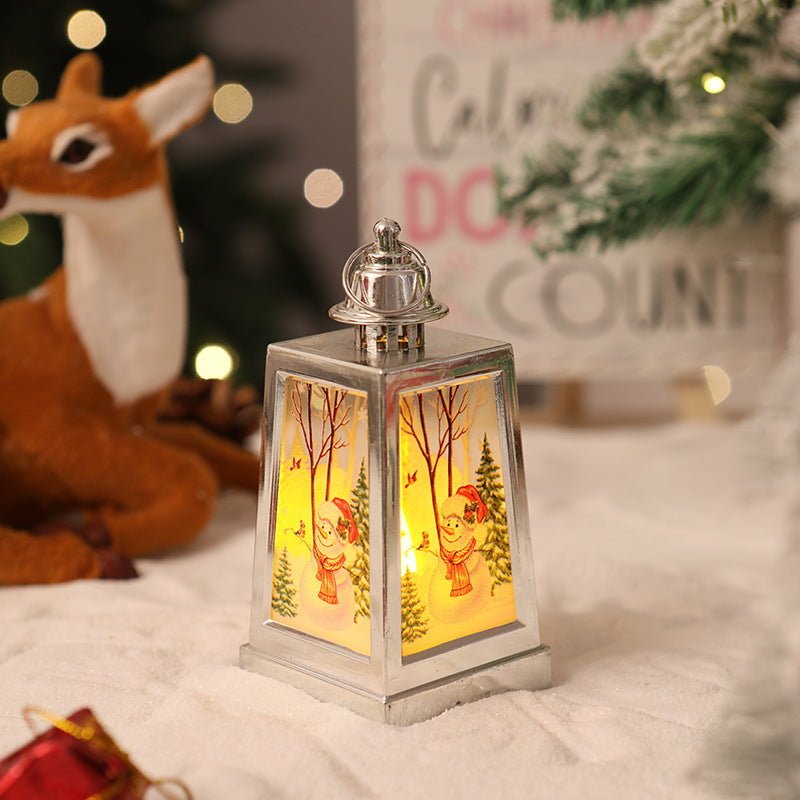 Decorative Christmas lantern with winter motifs Yeouu