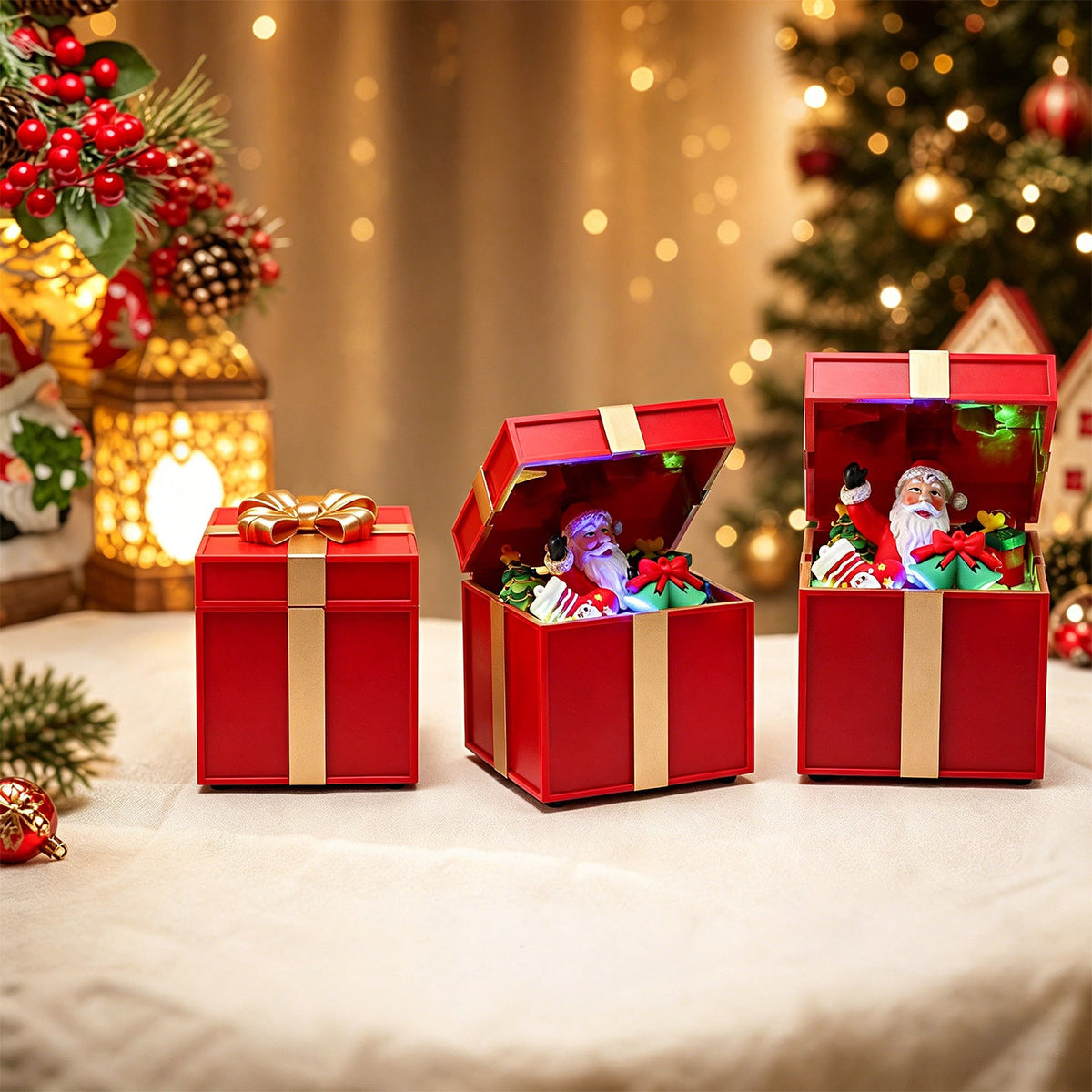 Decorative Christmas box with LED lighting Yeouu