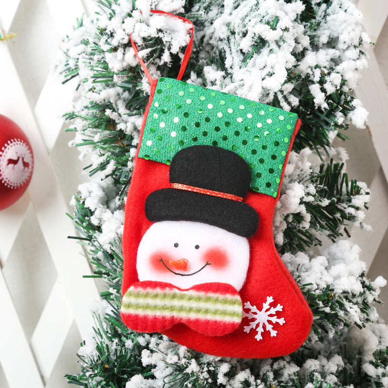 Festive Christmas stocking with reindeer motif Yeouu