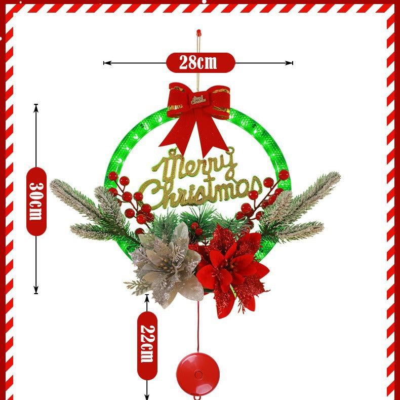 Illuminated Christmas Wreath Yeouu