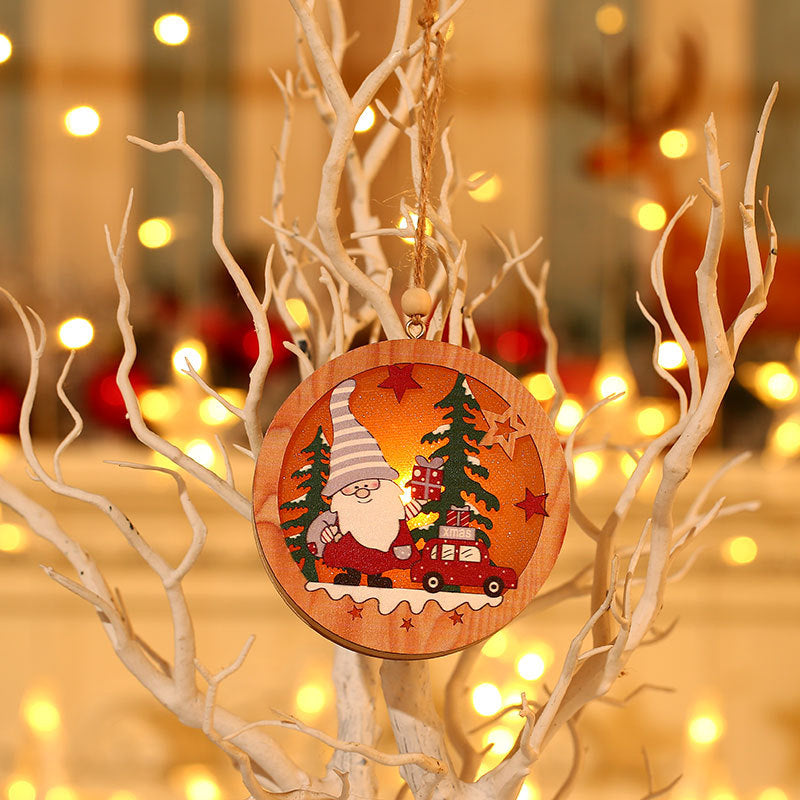 Festive Wooden Christmas Ornament Yeouu