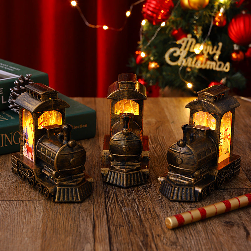 Nostalgic Christmas Train Lantern Yeouu