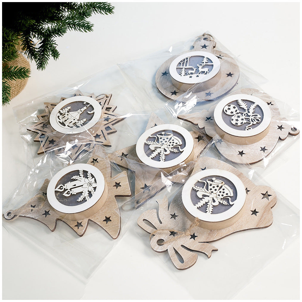 Decorative Wooden Christmas Ornament Yeouu
