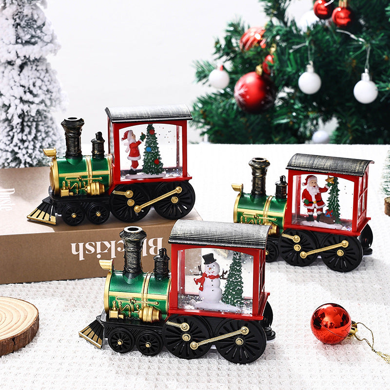 Illuminated Christmas train decoration Yeouu