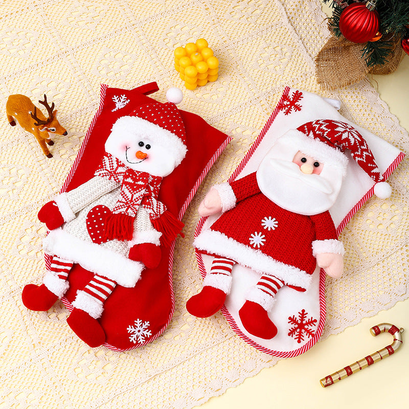 Festive Snowman Christmas Stocking Yeouu
