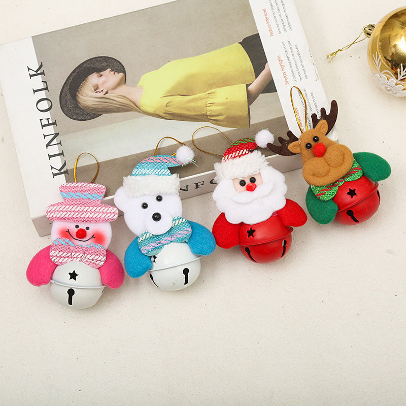 Festive Christmas Bell with Santa Motif Yeouu