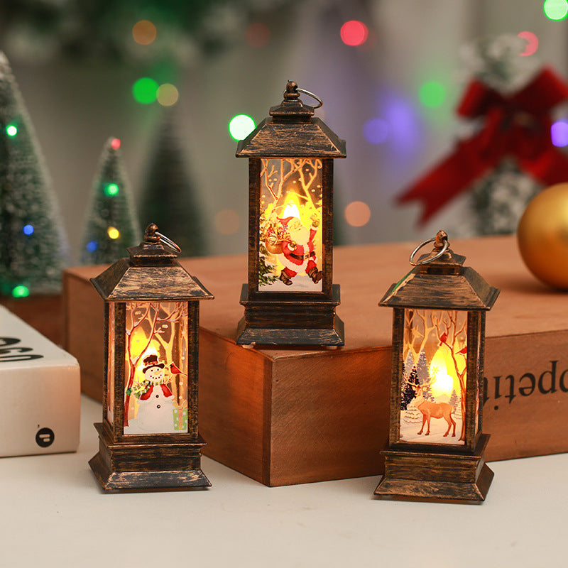 Nostalgic Christmas lantern with LED light Yeouu