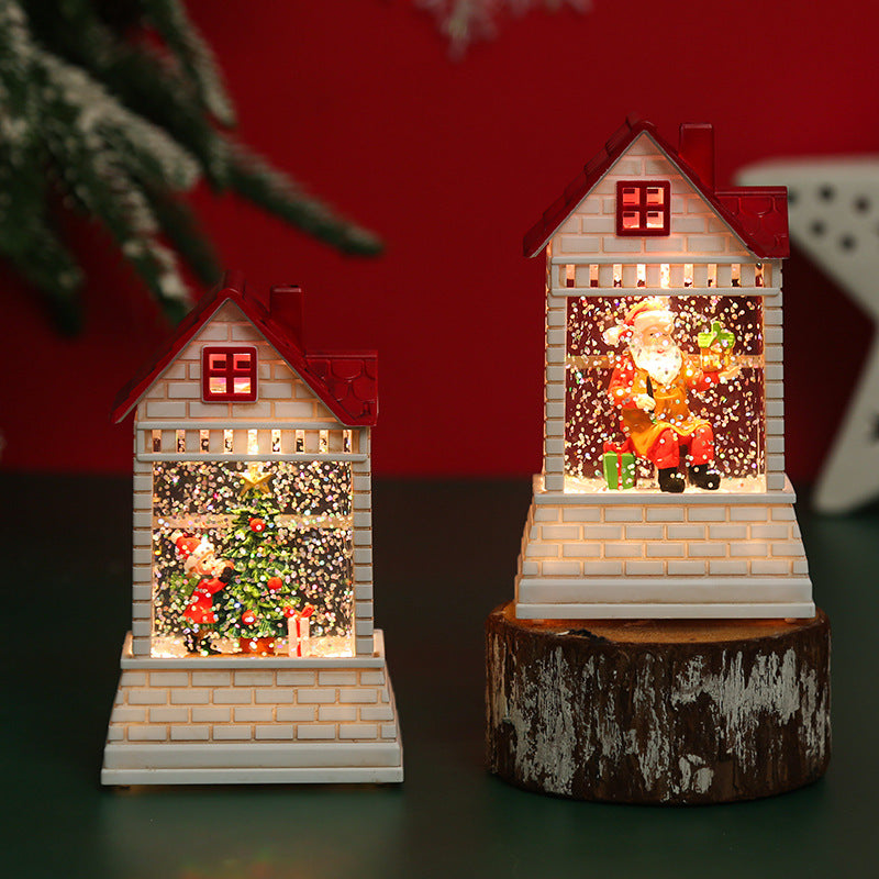 Illuminated Christmas village with moving figures Yeouu