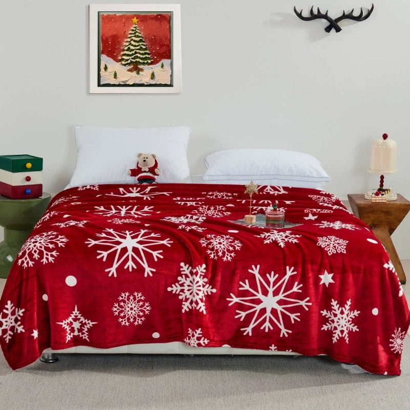 Christmas Double Sided Snowman Gingerbread Throw