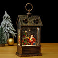 Nostalgic Christmas lantern with movable large Santa Claus Yeouu
