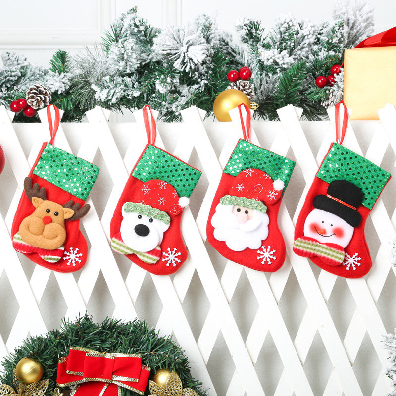 Christmas stocking with reindeer motif Yeouu
