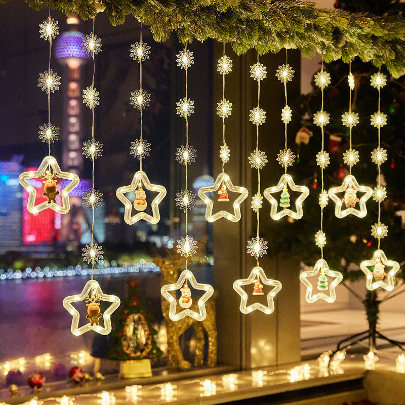 Christmas decorative light stars with snowflakes Yeouu