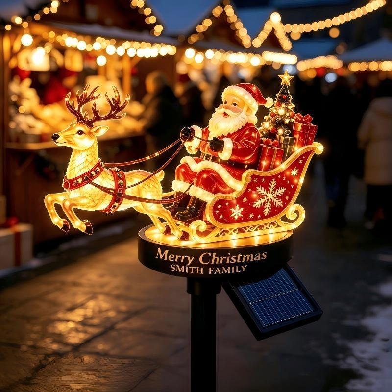 Christmas light decoration with Santa and reindeer Yeouu