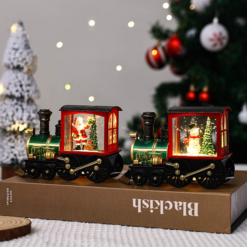 Illuminated Christmas train decoration Yeouu