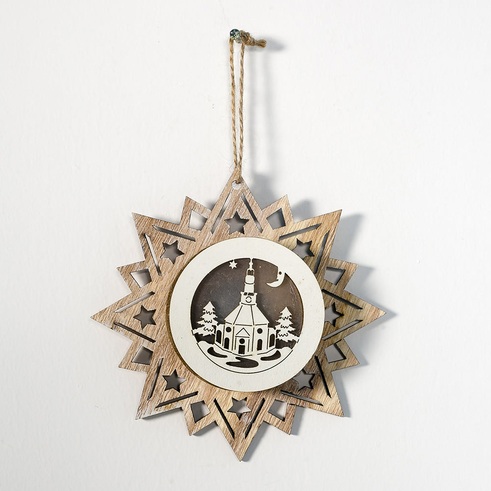 Decorative Wooden Christmas Ornament Yeouu