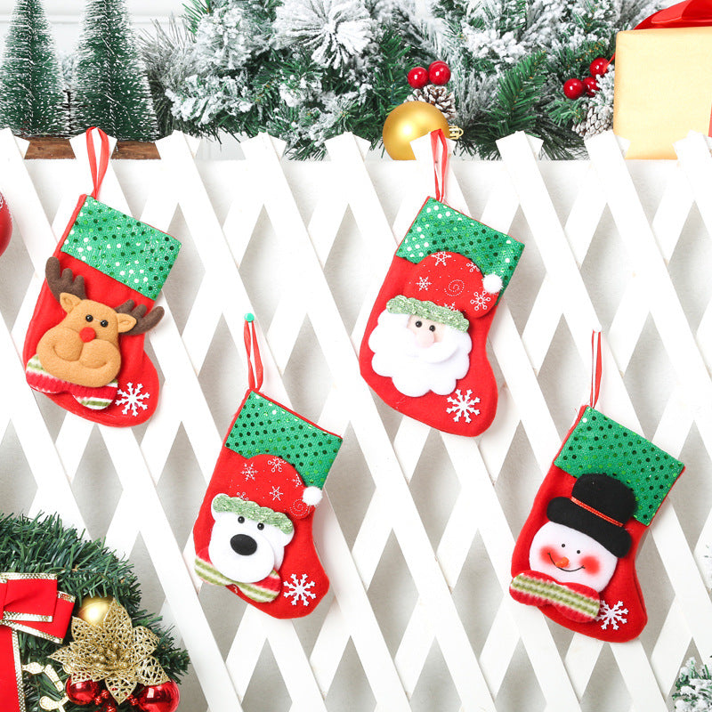 Christmas stocking with reindeer motif Yeouu