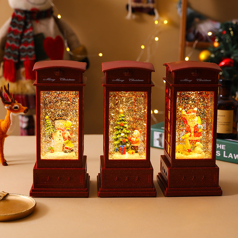 Nostalgic Christmas lantern with snowman motif Yeouu