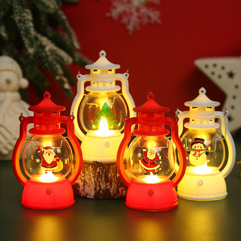 Decorative Christmas lantern with Santa Claus motif Yeouu