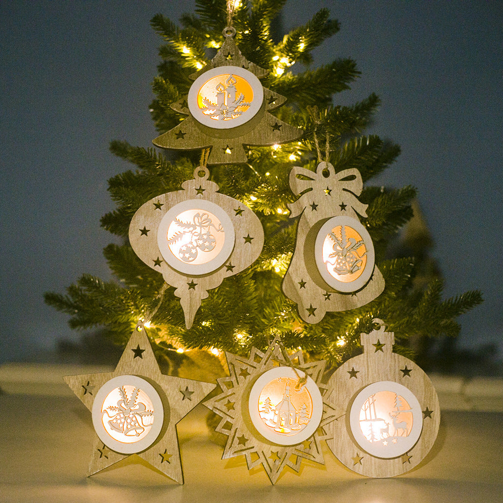 Decorative Wooden Christmas Ornament Yeouu