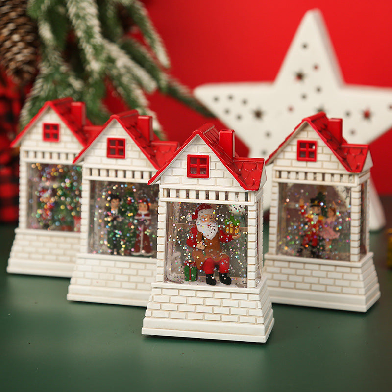 Illuminated Christmas village with moving figures Yeouu