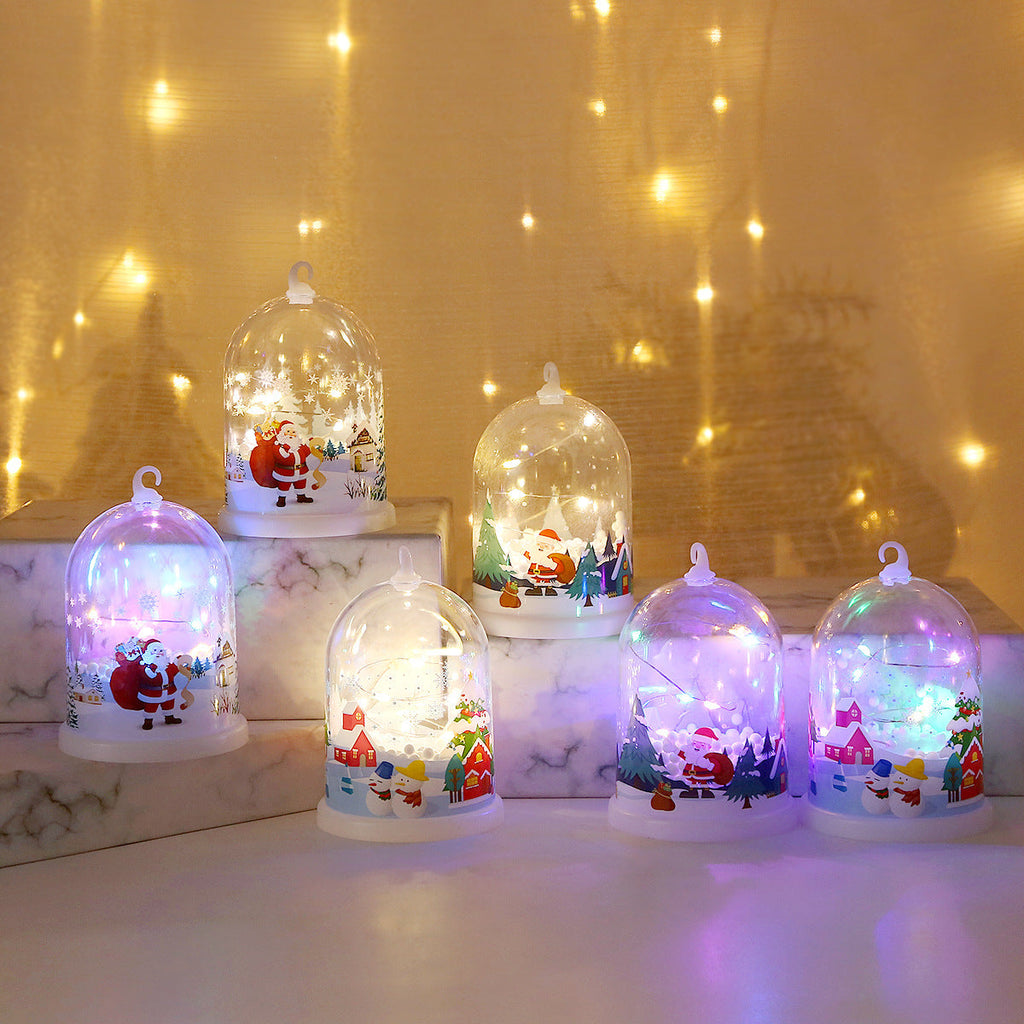 LED Christmas lighting glass dome