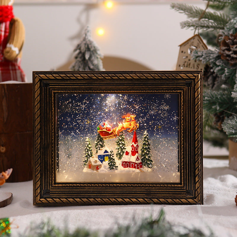 Decorative Christmas motif with snowmen Yeouu
