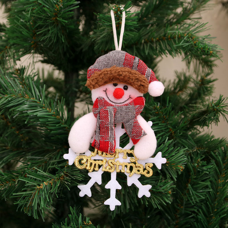 Plush Snowman Holiday Ornament Yeouu