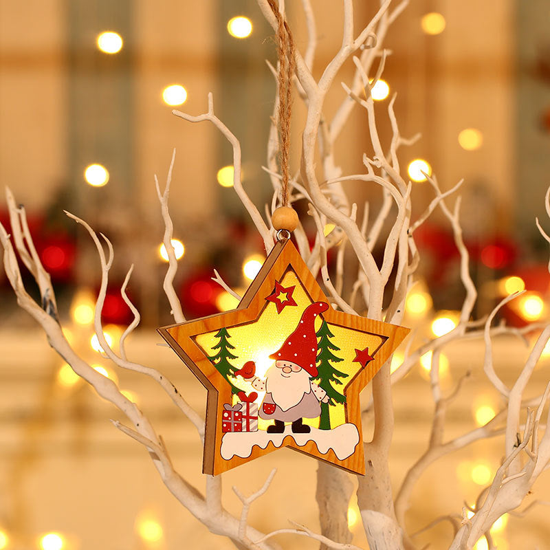 Festive Wooden Christmas Ornament Yeouu