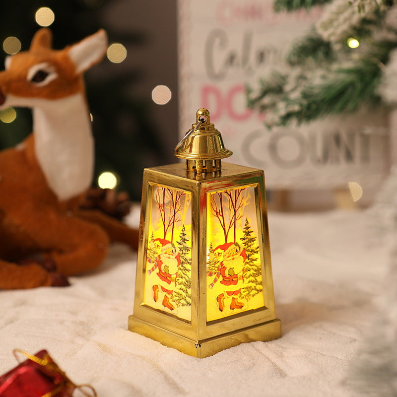 Decorative Christmas lantern with winter motifs Yeouu