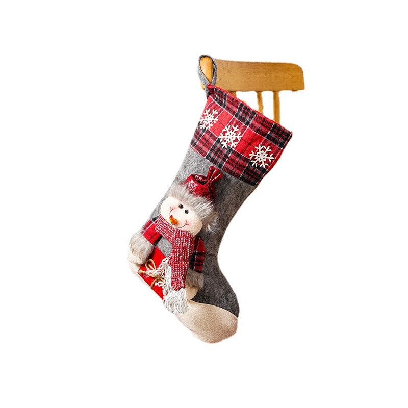 Festive Christmas stocking with reindeer motif Yeouu