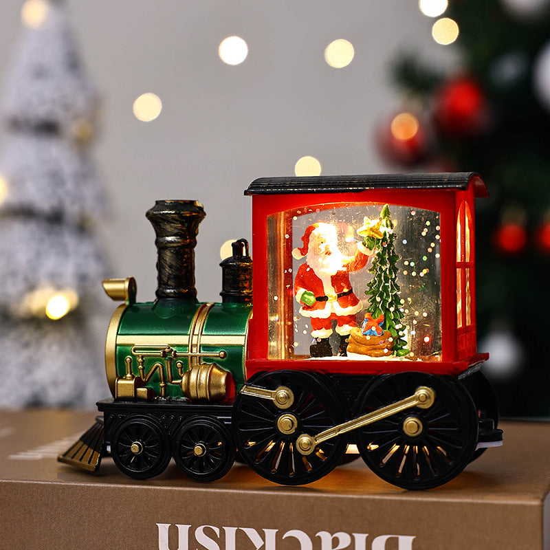 Illuminated Christmas train decoration Yeouu
