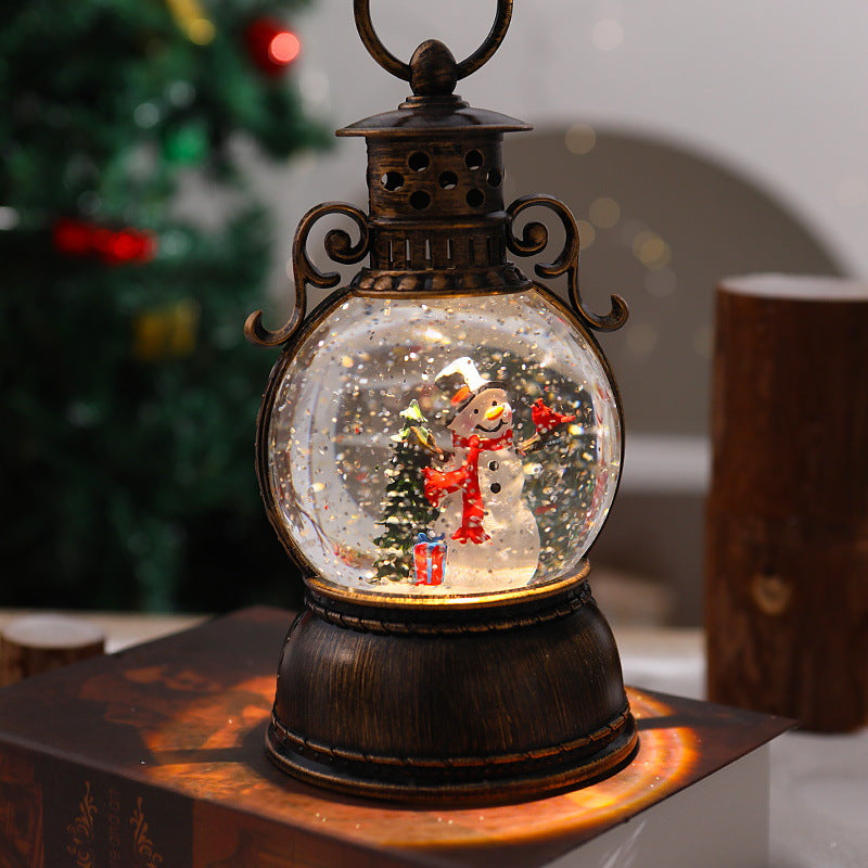 Nostalgic Christmas lantern with snow globe Yeouu