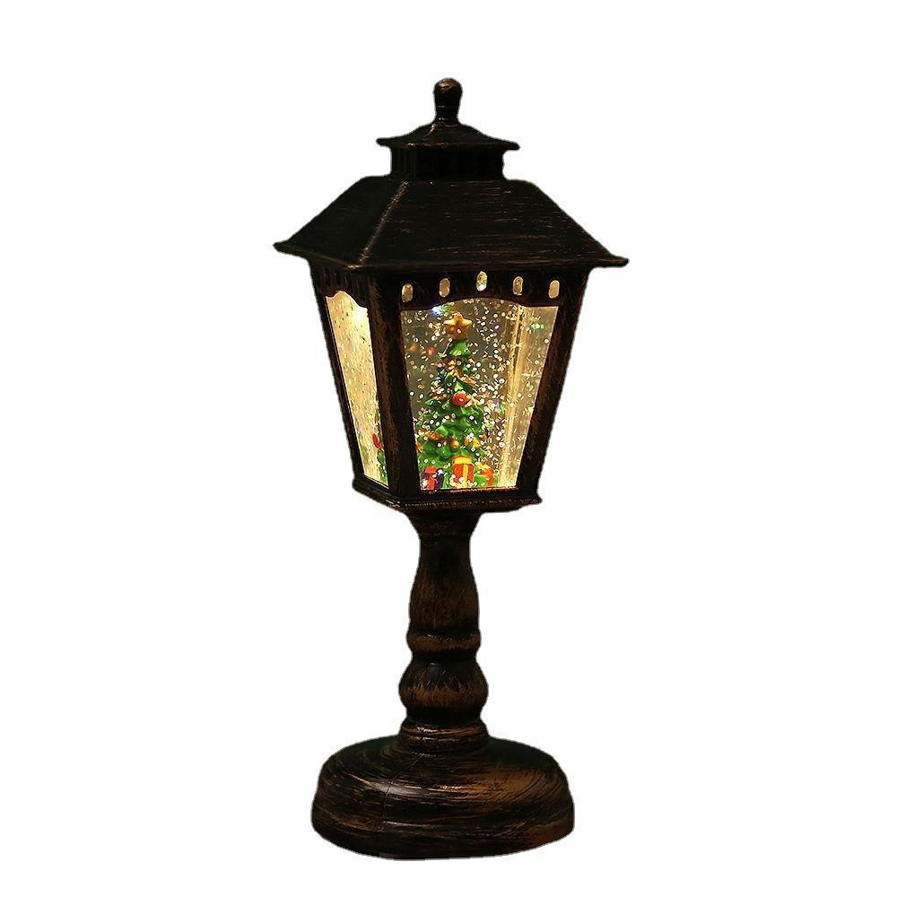 Nostalgic Christmas lantern with Santa figure Yeouu