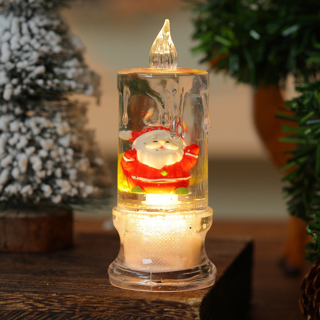 LED Illuminated Christmas Candle Figurine Yeouu
