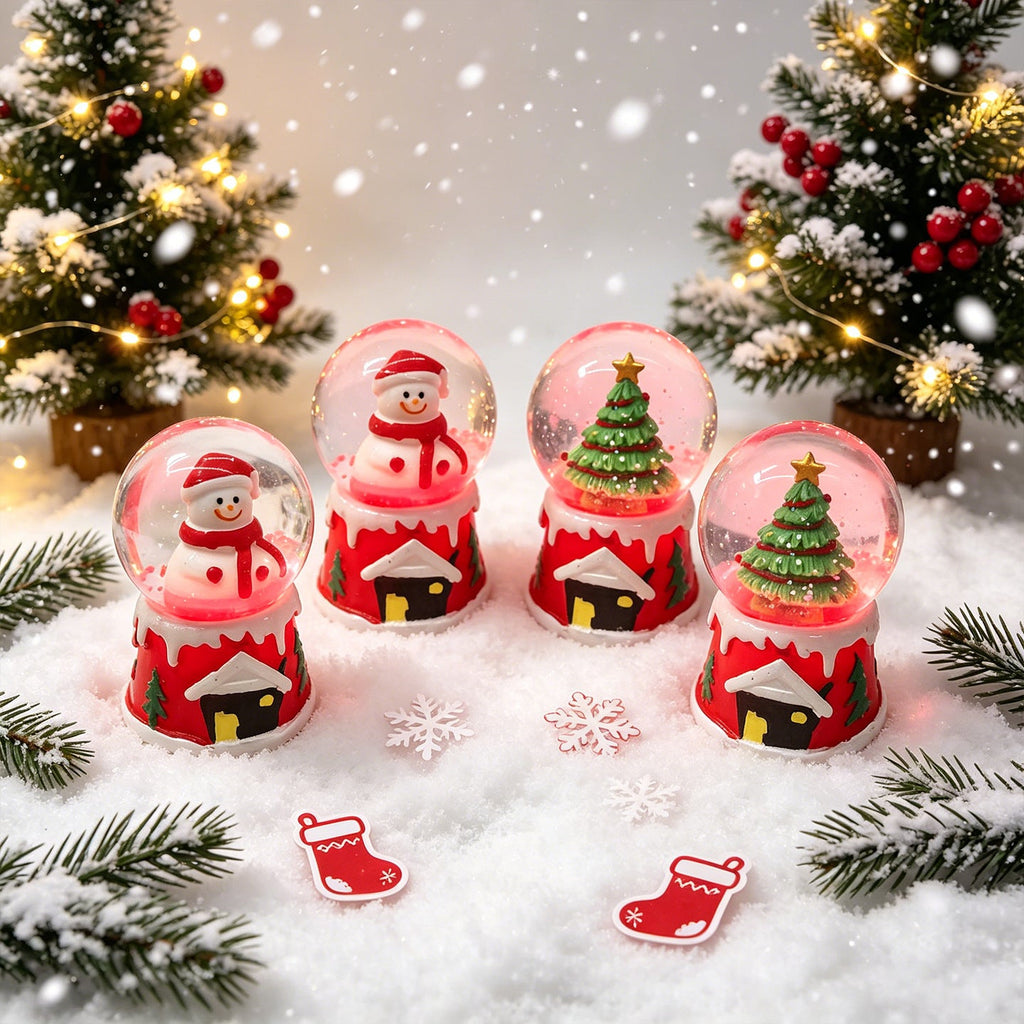 Magical Christmas Snow Globe Figures Yeouu