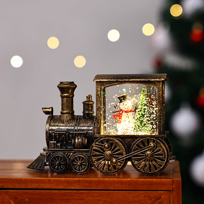 Illuminated Christmas train decoration Yeouu