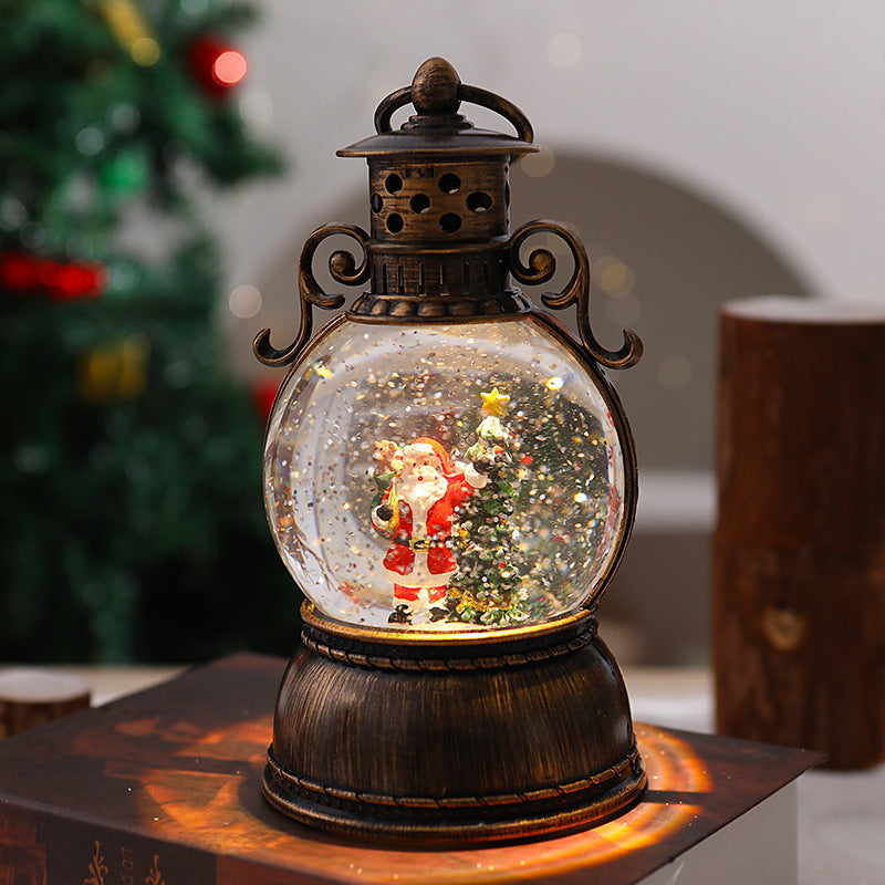 Nostalgic Christmas lantern with snow globe Yeouu