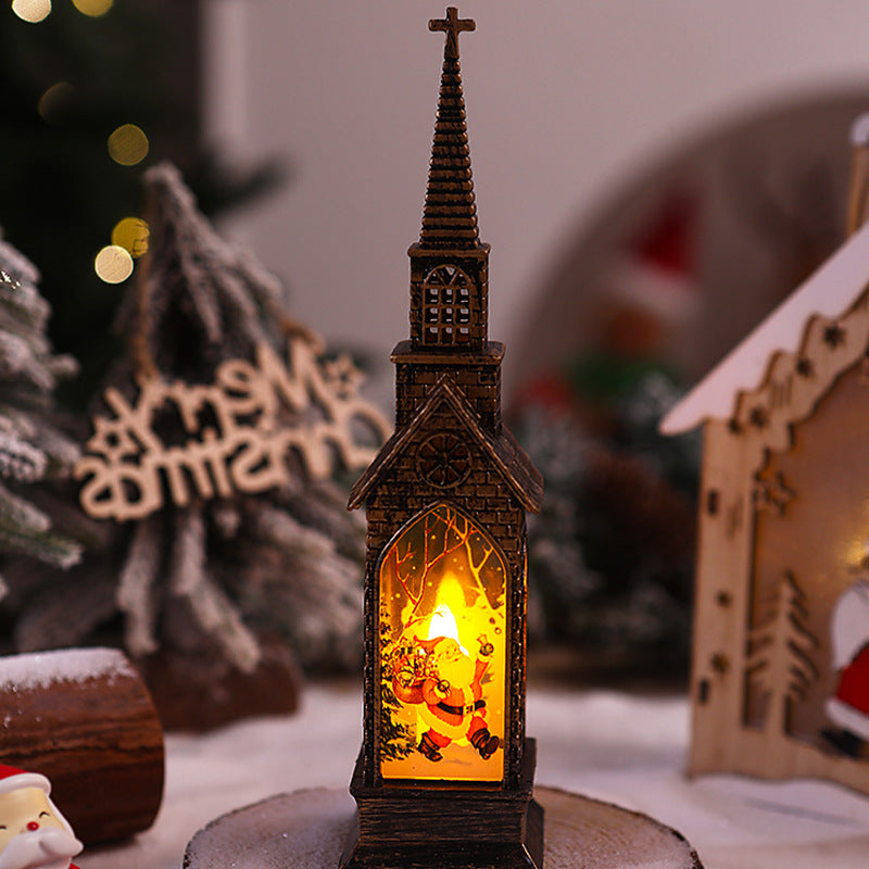 Illuminated Christmas Church Decoration Yeouu