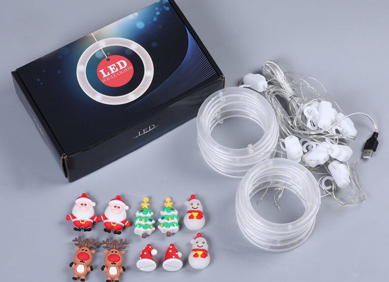 Yeouu | Christmas Circle Doll Hanging Decoration 10 LED USB String Lights