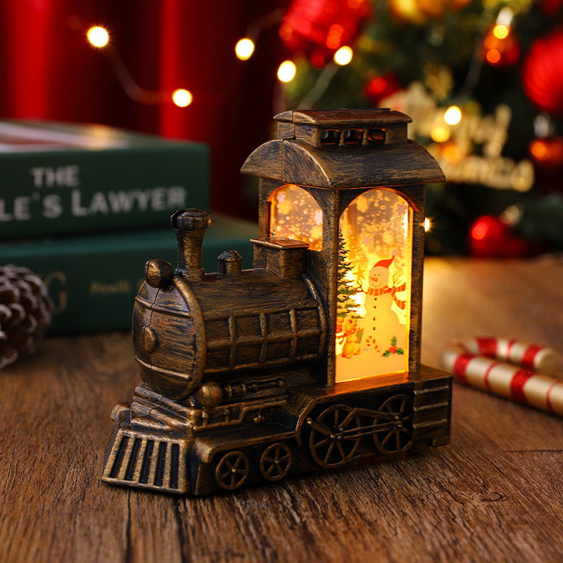 Nostalgic Christmas Train Lantern Yeouu
