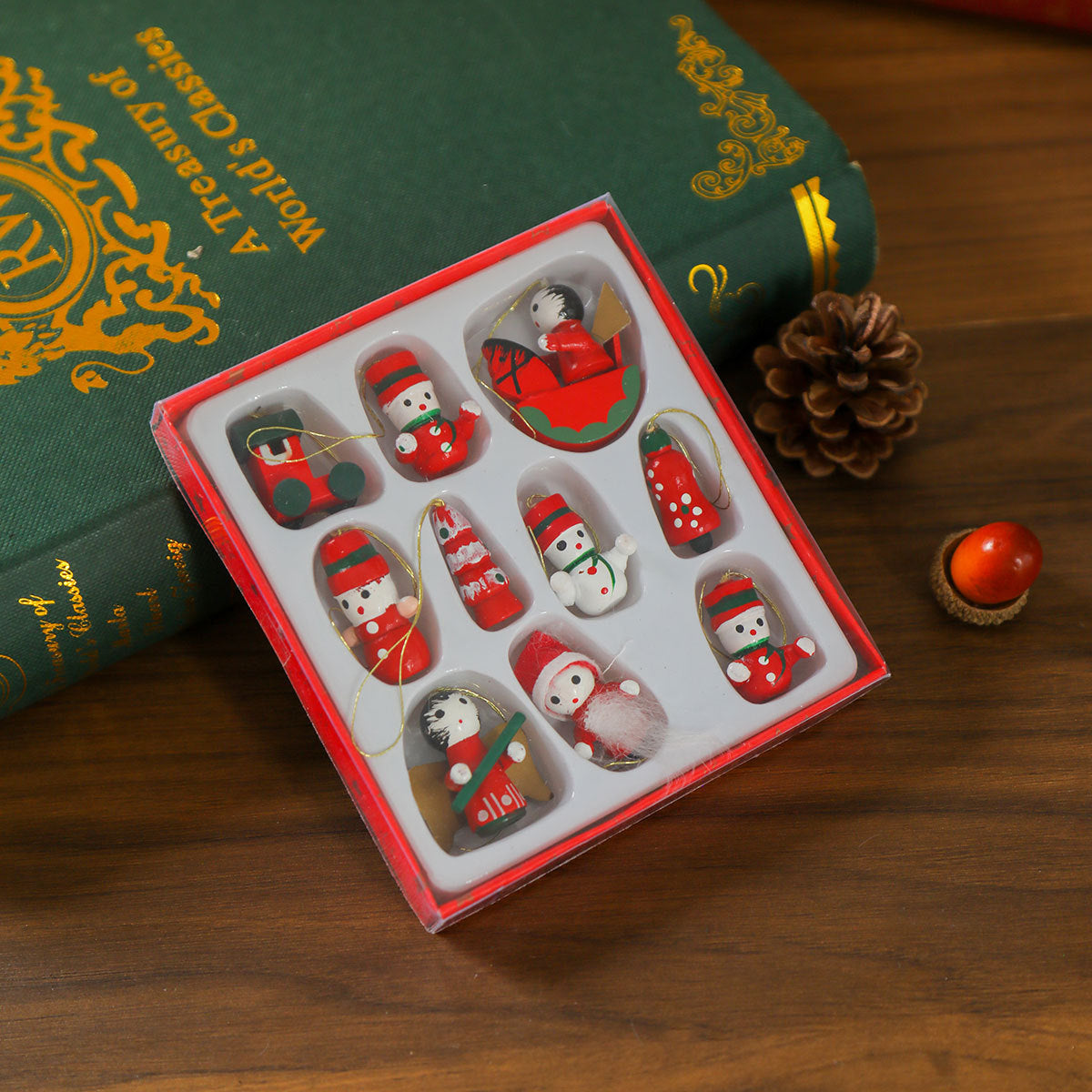 Decorative Christmas Train Figurines Yeouu