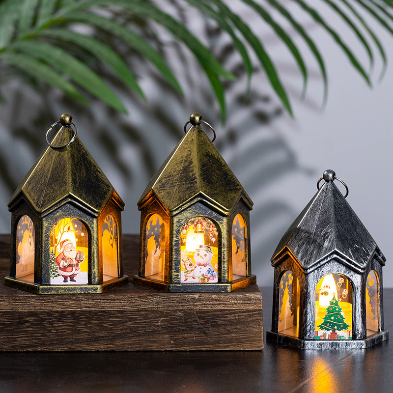 LED Christmas lantern with nostalgic design