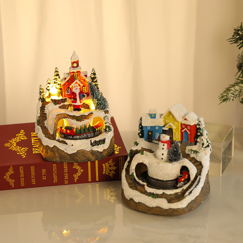 LED Illuminated Christmas Village Scene Yeouu
