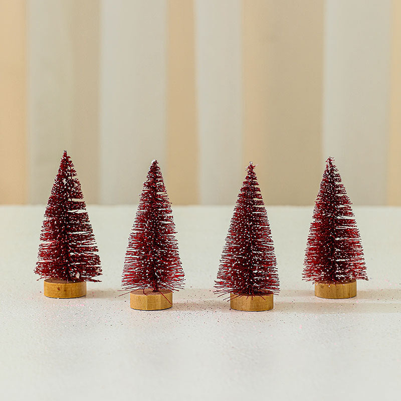 Decorative Miniature Christmas Tree Figurines Yeouu