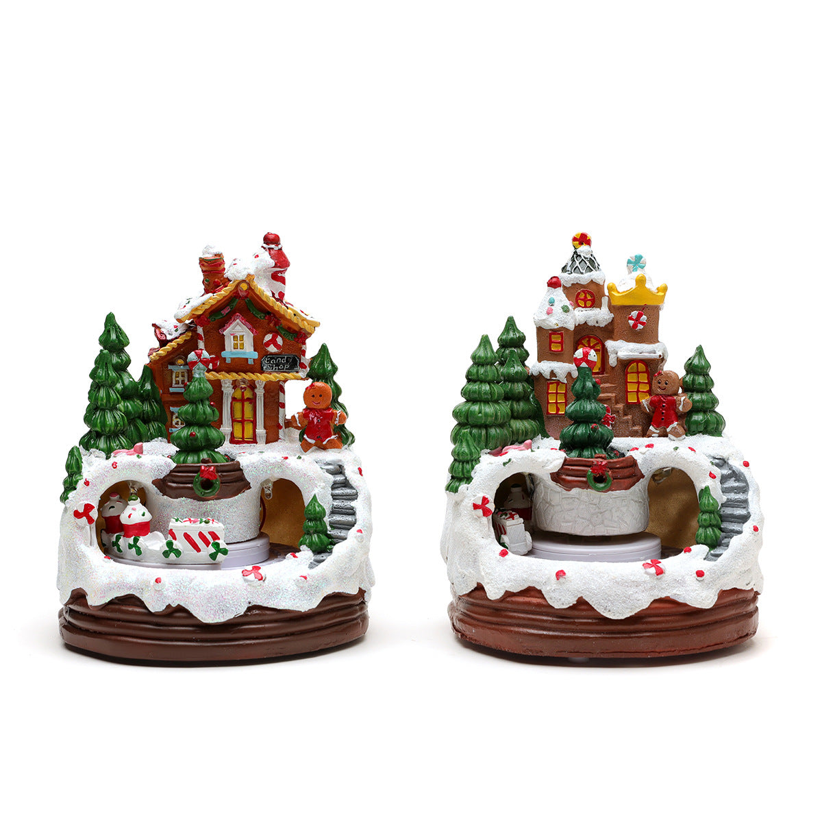 Decorative LED Christmas Village Figurine Yeouu