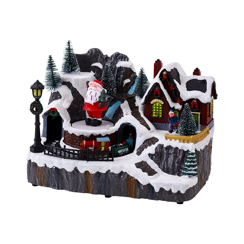 Christmas village with lights Yeouu