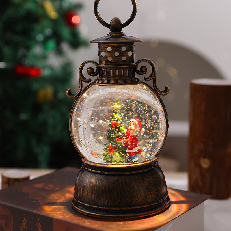 Nostalgic Christmas lantern with snow globe Yeouu