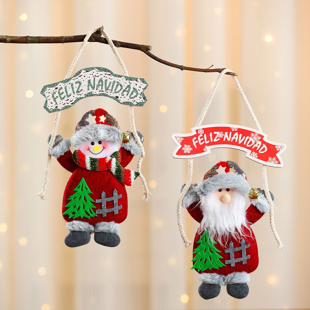 Festive Santa Hanging Ornament Yeouu